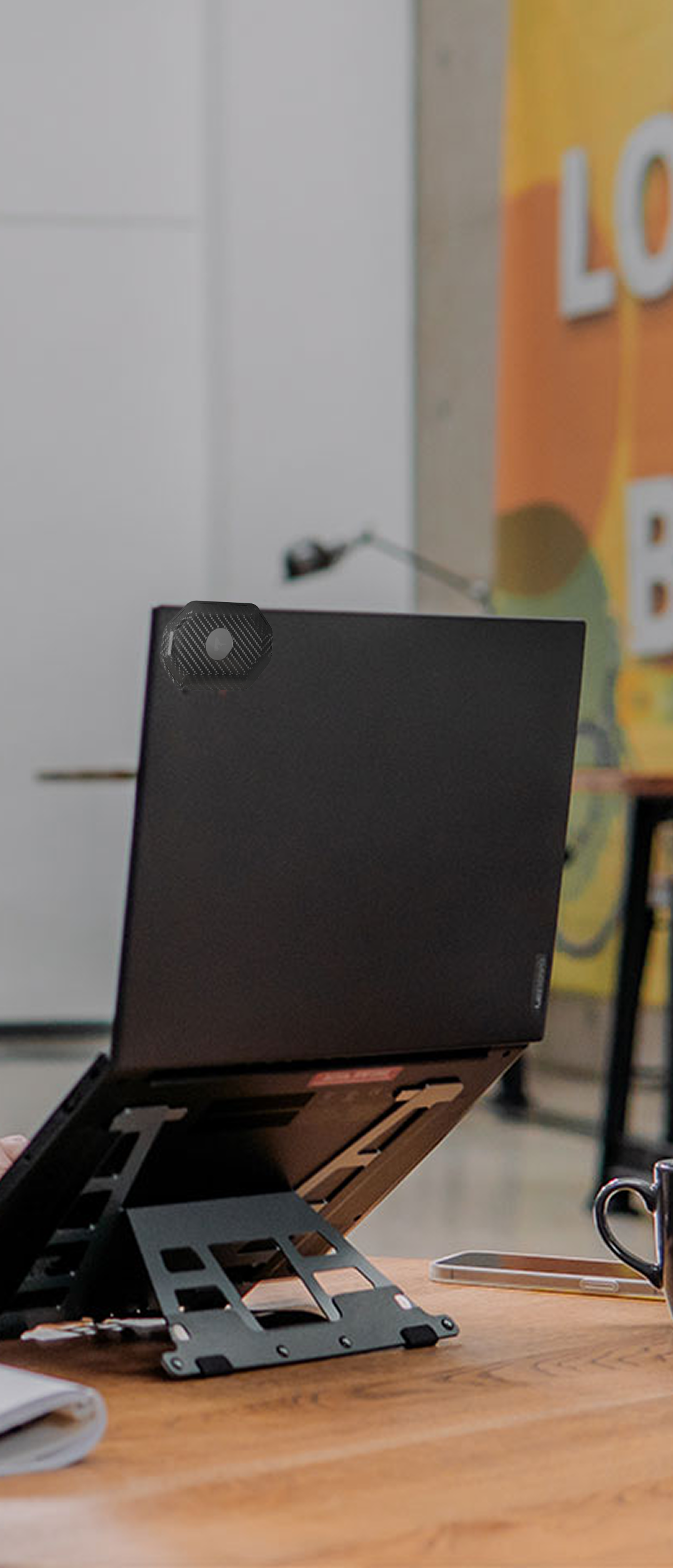 Tether tag on bank card